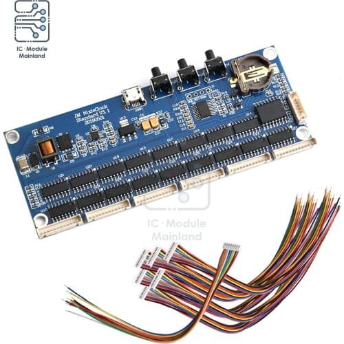 5V 1A Mirco USB Nixie Clock Glow Tube PCB Circuit Board Digital LED Retro Clock Module Electronic DIY Kit No Tube