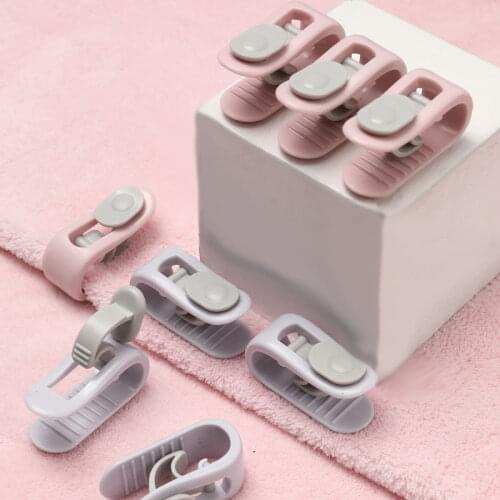 6Pcs/Set For Household Non-slip Anti-run Kick Buckle ABS3 Colors Quilt Holder for Quilt Cover Duvet Sheet Fixer