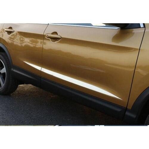 ACCESSORIES 2014 2015 2016 FIT FOR QASHQAI CHROME DOOR SIDE LINE GARNISH BODY MOLDING COVER STYLING PROTECTOR