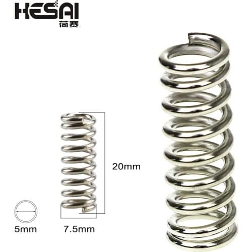 10pcs/lot 3D Printer Accessory Feeder Spring for Ultimaker Makerbot Wade Extruder Nickel Plating 1.2mm 20mm