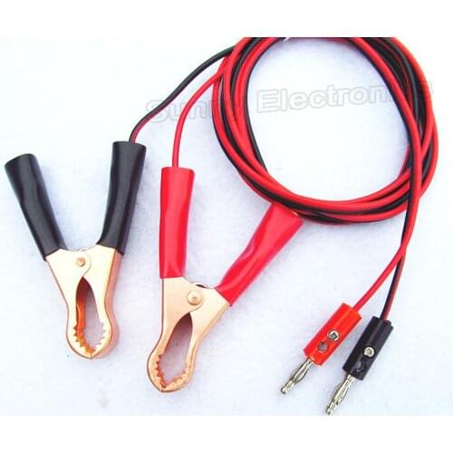 150CM CAR 30A battery clip Clamp Alligator clip TO 4MM BANANA PLUG Connectors free shipping