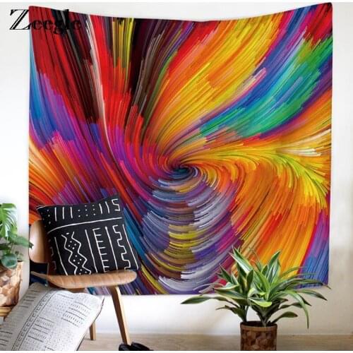 Zeegle Color Swirls Tapestry Curtain Beach Picnic Yoga Mat Comfortable Home Decor Table Cloth Chair Cover Fashion Wall Carpet