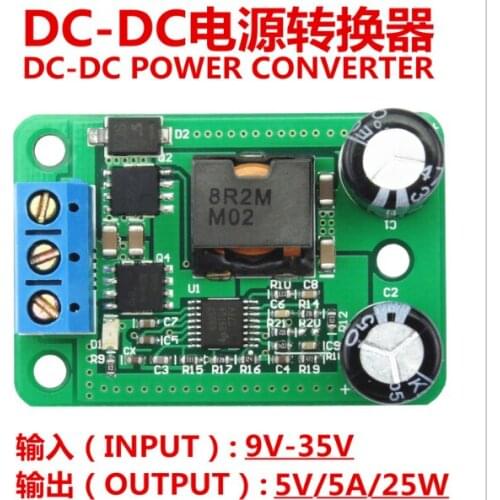 DC-DC Step Down Buck Converter Power Supply Module 24V 12V 9V to 5V 5A 25W
