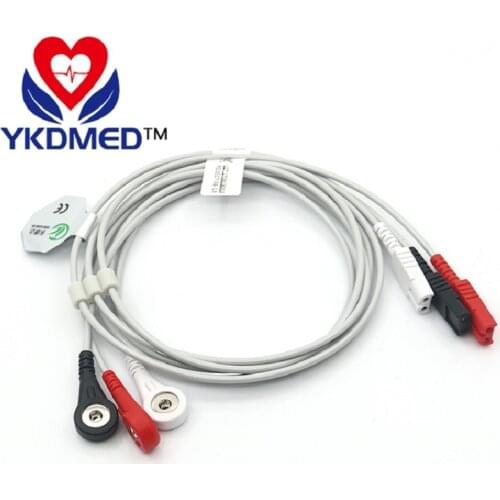 ECG LL Snap Trunk Cable for patient monitor with 3ld patient cable ,AHA Snap compatible for Bionet/Datex/GE-Hellige