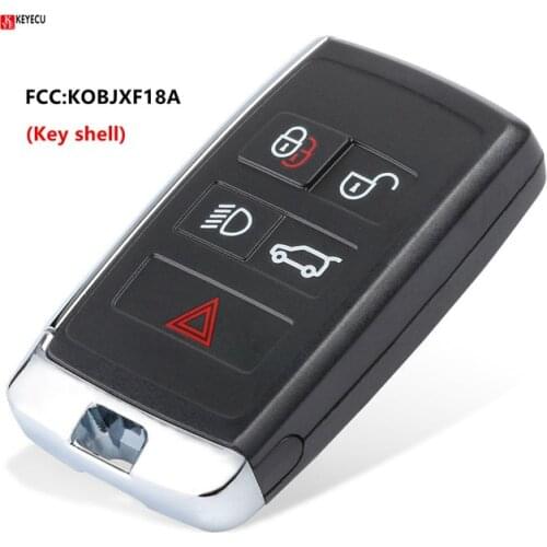 Keyecu New Replacemen Shell for Land Rover 2018 2019 Discovery Discovery Sport Remote Key Case Fob 5 Button - KOBJXF18A
