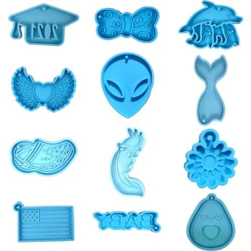 Pendants Silicone Mould DIY Crafts Jewelry Casting Tool Keychain Epoxy Resin Mold High Quality and Brand New