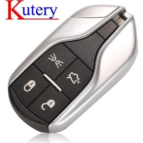 Kutery for Maserati Ghibli Quattroporte Replacement 4 Button Smart Remote Car Key Shell Case Fob