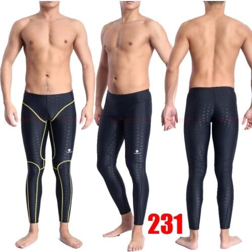 NWT HXBY MENS COMPETITION TRAINING RACING LEGSKINS PROFESSIONAL SWIMMING TRUNKS PANTS FISH SCALE PATTERN ALL SIZE