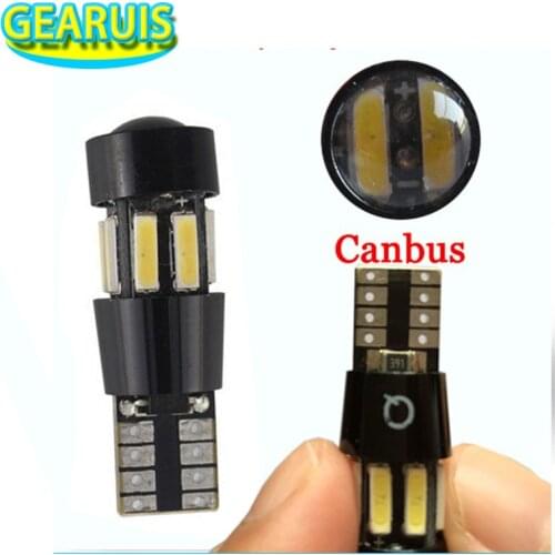 New 100X Canbus T10 10SMD 7014 LED 194 168 10 SMD Canbus Error Free 10 Led Tail Lights Led Warning Canceler Reading Lamps DC 12V