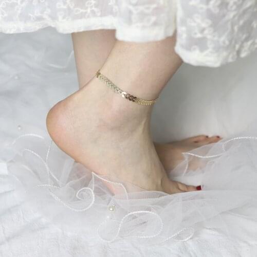 Fashion Simple Punk Gold Color Simple Chain Anklets for Women Beach Foot Jewelry Leg Chain Ankle Bracelets Women Accessories