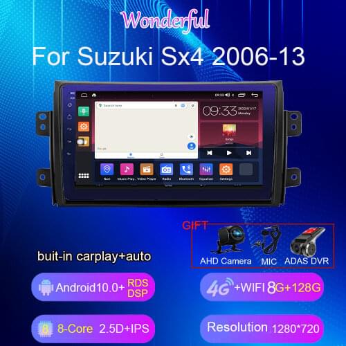 Wonderful 7862 6G+128G Android10.0 5G Car DVD Car Radio Multimedia Video Player Navigation GPS For suzuki sx4 2006-2013 DSP