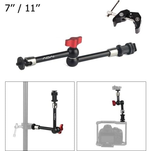 7" 11" Magic Arm Adjustable Magic Articulated Arm Super Clamp for Mounting HDMI Monitor LED Light Video Camera Flash Camera DSLR