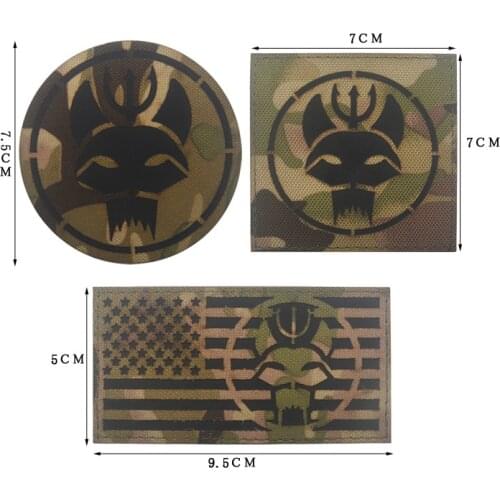 SealTeam Infrared IR patch Navy Seals SWAT Reversed Patches Multicam Military CP camo Reflective Patch Badge Hook Loop