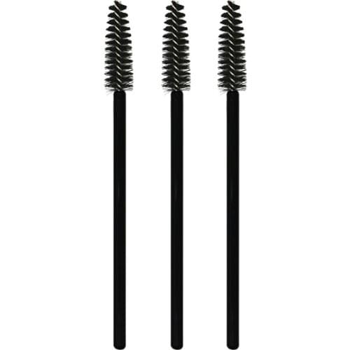 100Pcs Eyelash Brush Small Volume Eyebrow Brush Mini Eyelash Brush Spiral Shape Eyelash Comb Eye Patch Basic Makeup Tools