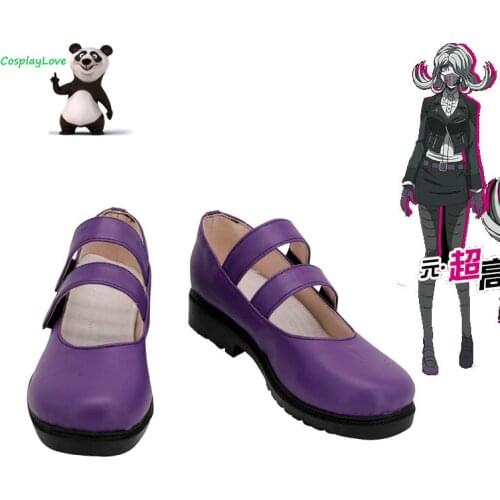 Danganronpa 3 Dangan Ronpa The End of Hopes Peak High School Future Arc Seiko Kimura Purple Cosplay Shoes