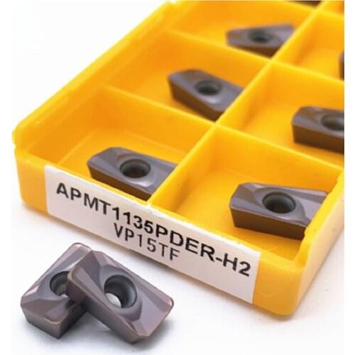 Carbide APMT1135 M2 / H2VP15TF Milling Turning Tool inserts for indexable end milling cutter machine face milling cutting tool