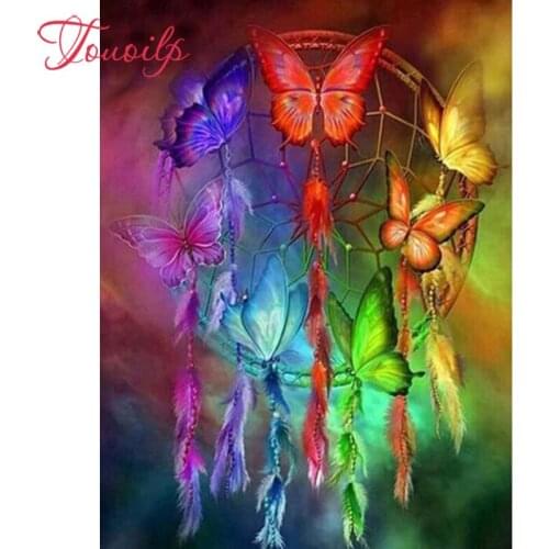 Needlework 3D diamond embroidery full resin picture home decor mosaic diy 5d diamond painting Butterfly & dream catcher gift