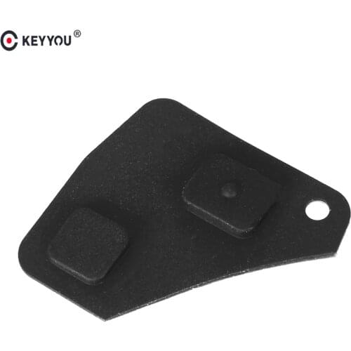 KEYYOU 50 PCS/LOT 2 Button Replacement Remote Key Fob Repair Kit Switch Rubber Pad For Toyota RAV4 Corolla Camry Prado Black D05