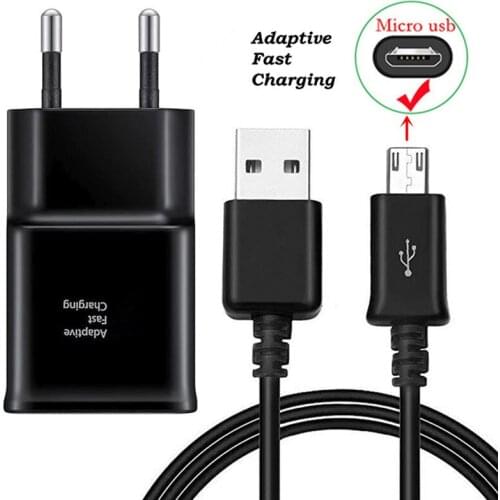 9V Fast Charging adapter For Samsung Galaxy A12 A51 A50 A72 5G A10 J7 A6 S8 S21 Note 4 9 20 Type C USB Micro Quick Charger Cable