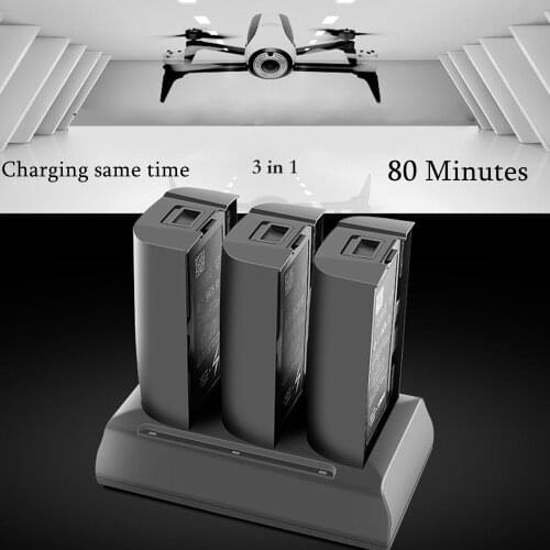 Battery Charger For Parrot Bebop 2 Drone/FPV Balanced Battery 3 In 1 Fast Charger Adapter Charging Same Time Drone Accessories W
