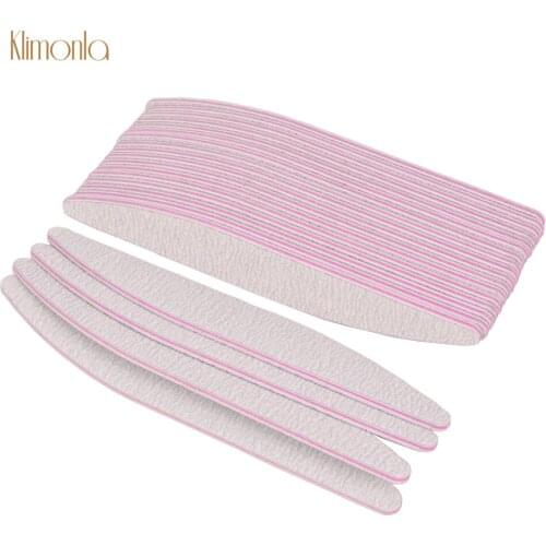 10pcs Gray Nail Files Moon Style Form Manicure Sanding Buffer Block 100/180 UV Gel Polish Nail Art Washable Sandpaper Tool