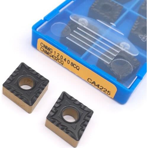 10pcs CNMG120408 CQ CA4225 High Quality Carbide Inserts CNC Hard Metal Turning Tool External Turning Tools For steel Machining