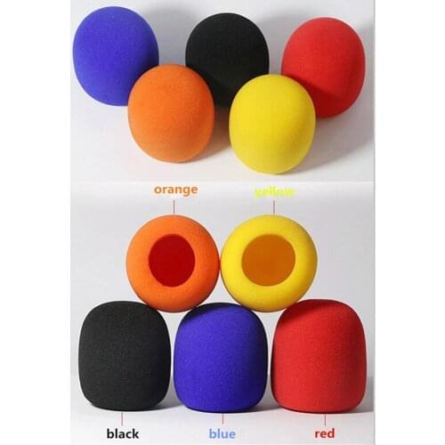 100 Pieces Mixed colors Handheld Stage Microphone Windscreen Foam Mic Cover Karaoke