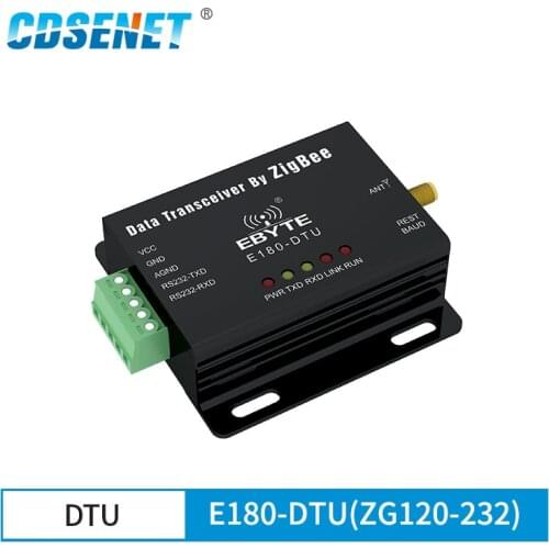 2.4Ghz Zigbee 3.0 20dBm RS232 Wireless Modem Transparent Data Transmission Ad-hoc Network CDSENET E180-DTU(ZG120-232)