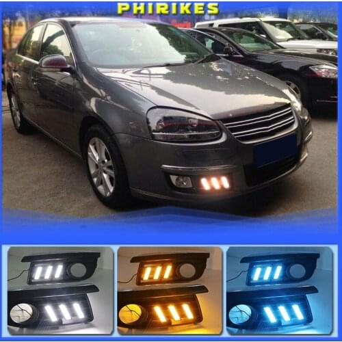 2x Car-specific for VW Jetta MK5 Sagitar 2006 2007 2008 2009 2010 LED DRL daytime running lights Fog Lamp Cover Frame