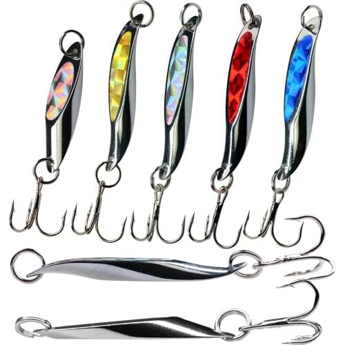 30pcs/set Fishing Spoon set 4.7g-7.5g Metal Spoon Lures Fishing Hard Bait Atificial Lure Fishing Spoon Metal Lure
