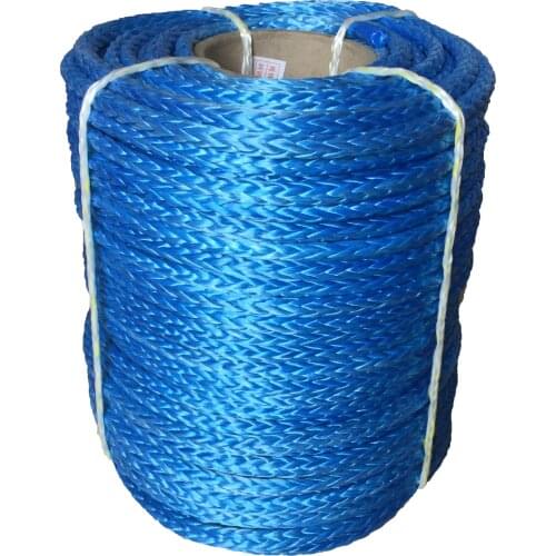 4mmx1000M Blue Synthetic Winch Rope String Line 12 strand off-road UHMWPE Cable Towing Rope for Boat/ATV/UTV/SUV/4X4/4WD