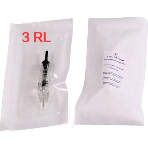 50pcs # 3RL Micro needle permanent makeup machine needle for Eyebrow lip eyeline digital swiss gun machine tattoo needle