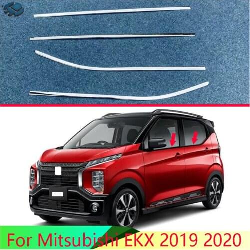 For Mitsubishi EKX 2019 2020 Car Accessories Body Styling Stick Stainless Steel Window Garnish Window Strip Trim