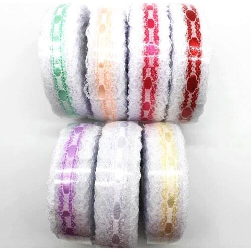 New 30mm white lace ribbon 5y/10/20 yards DIY handmade material headdress hair bow Christmas wedding decoration satin