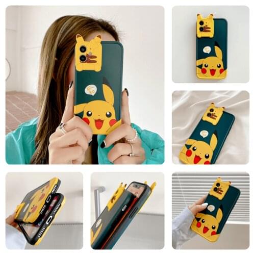 Anime Pokemon Pikachu Cute Cartoon Phone Case For Apple iPhone 11 12 Pro Max mini 7 8 plus XR X XS MAX SE Shockproof Case Cover