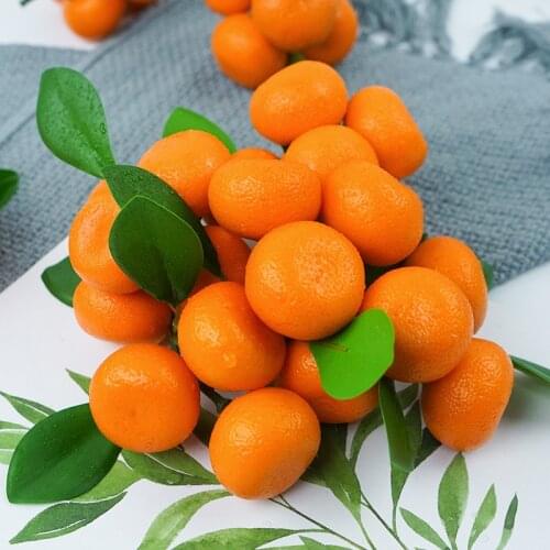 Artificial Fruit Tangerines With Leaves Model Home Decoration Crafts Simulation Fruit Photography Prop Home Decoration Dining