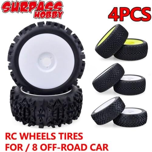 SURPASS HOBBY 4PCS 120mm 112mm Wheels RC Car Tyre Wheel 1/8 RC Off-Road Car Wheels Tires 17mm Hub Hex for Redcat Team HPI HSP
