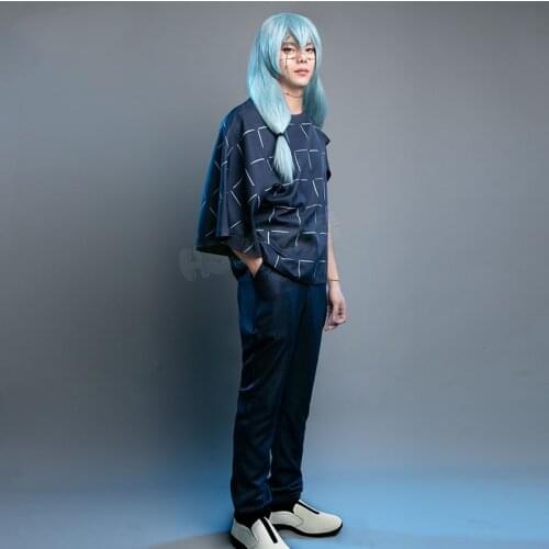 Japan Anime Jujutsu Kaisen Cosplay Costume Halloween Clothes Set For Mahito Cos Clothing Top+Pants+Wig