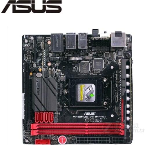 For Asus MAXIMUS VII IMPACT Desktop Motherboard Z97 LGA 1150 For Core i7 i5 i3 DDR3 SATA3 USB3.0 Original Used Mainboard