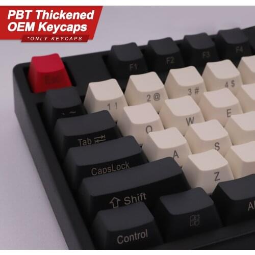 Mechanical Keyboard Keycaps Red Black Color PBT OEM Profile Height 104 Keys for 60% 68% 80% GK61 SK61 Anne Pro 2