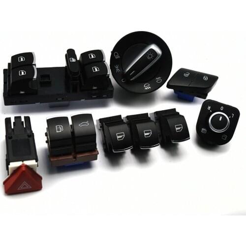 Window Headlight Mirror Tailgate & Fuel Door Control Hazard Warning Switch For VW Passat B6 3C0962125B 5ND959565A 5ND941431A