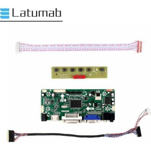 Latumab Controller Board for B101AW02 V0 / B101AW02 V3 / B101AW02 LVDS 10.1" LCD Display 1024×600 HDMI+DVI+VGA Driver Board