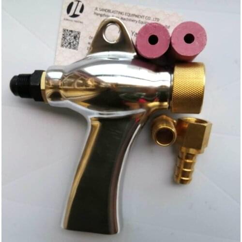 JL hand held air sand blasting gun with 2 piece blasting nozzle 2 pieces copper fittings