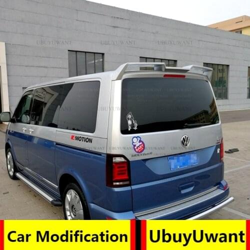 For Volkswagen Multivan T6 MPV spoiler Rear Roof Spoiler Boot Window Wing 2015-2019 ABS material Primer and baking paint color