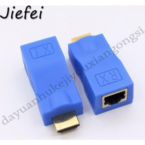 Extender HDMI-compatible 1080P RJ45 Ports LAN Network HD Extension 30m Over CAT5e/6 UTP LAN Ethernet Cable for HDTV Monitor