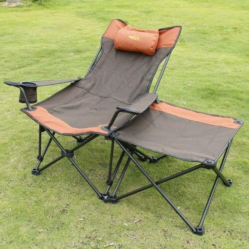 Outdoor folding reclining chair, multi-functional and dual-purpose lunch break beach chair, field fishing back