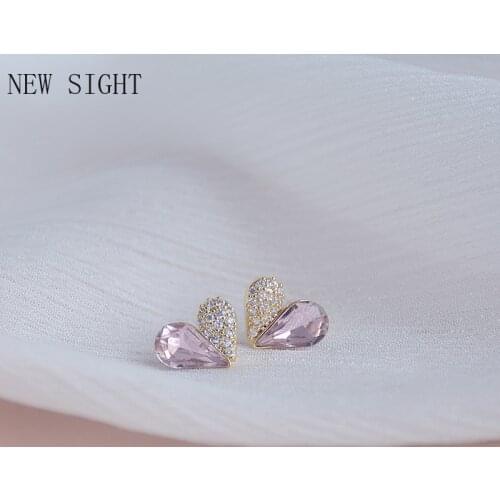 Delicate 14K Gold Plated Heart Stud Earrings for Women Cute Small Earrings