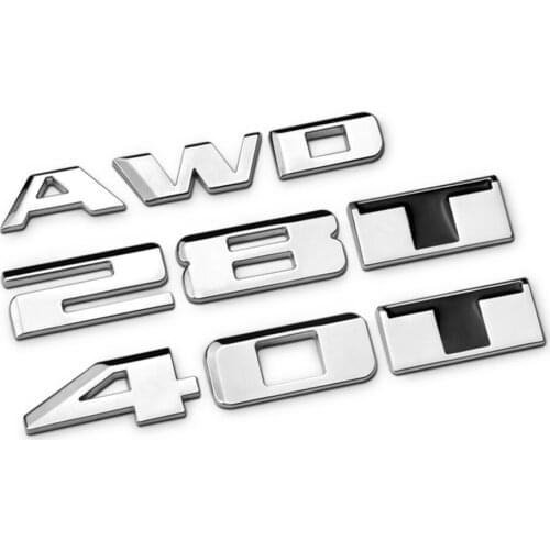 1Set 3D Metal 28T 40T AWD Car Sticker Emblems Badge for Cadillac Auto Decals Decoration Car Side Fender Rear Trunk Car Styling