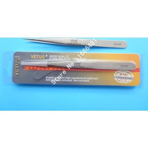 10 pcs Eyelash Extension Tweezers VETUS 00-SA for Lashes Tweezers Free Shipping