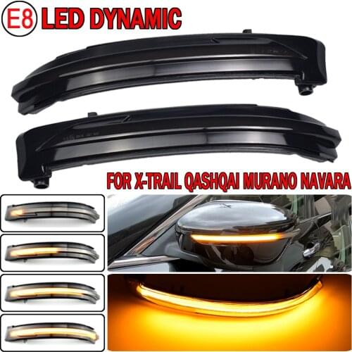 2pcs Dynamic Blinker For Nissan X-Trail T32 Rogue Qashqai J11 Murano Z52 Navara Pathfinder Terra LED Turn Signal Light